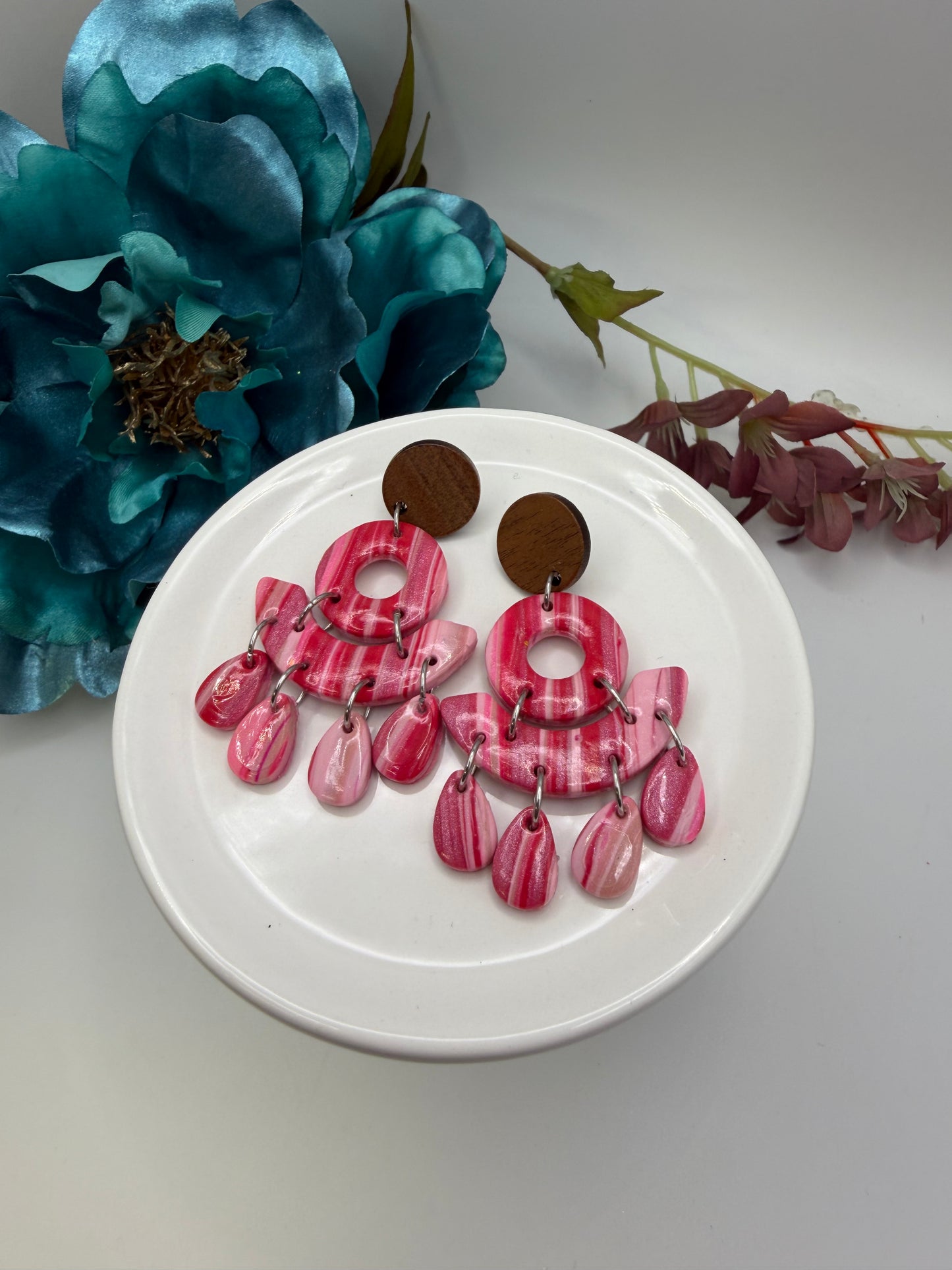 Candy Stripe Posted Dangles